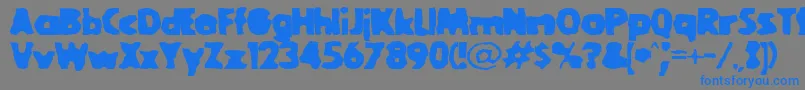 フォントGoolaBlack – 灰色の背景に青い文字