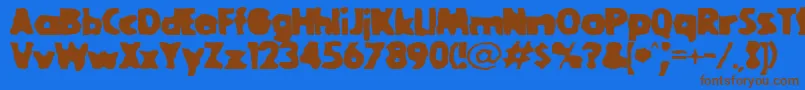 GoolaBlack Font – Brown Fonts on Blue Background
