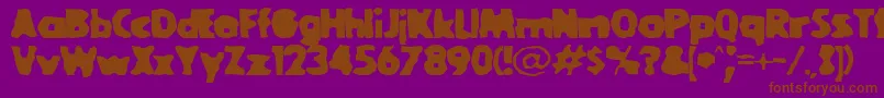 GoolaBlack Font – Brown Fonts on Purple Background