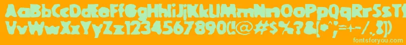GoolaBlack Font – Green Fonts on Orange Background