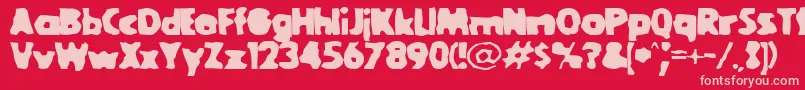 GoolaBlack Font – Pink Fonts on Red Background