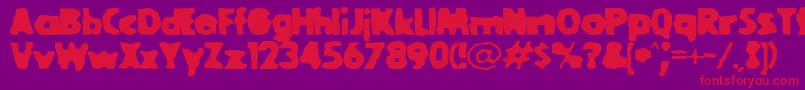 GoolaBlack Font – Red Fonts on Purple Background