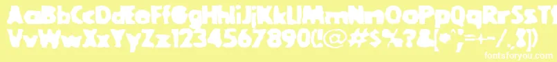GoolaBlack Font – White Fonts on Yellow Background