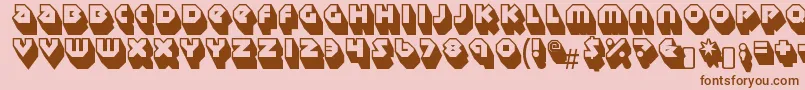 Sudburybasin3DRegular Font – Brown Fonts on Pink Background