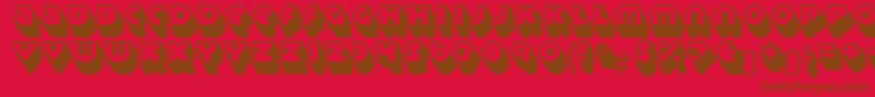 Sudburybasin3DRegular Font – Brown Fonts on Red Background