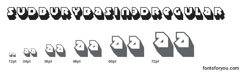 Sudburybasin3DRegular Font Sizes