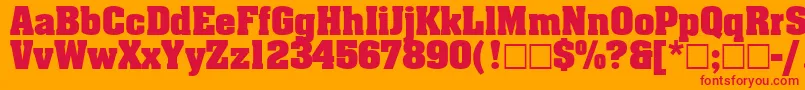 Agaaler Font – Red Fonts on Orange Background