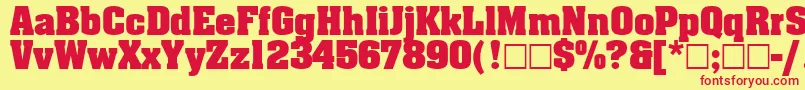 Agaaler Font – Red Fonts on Yellow Background