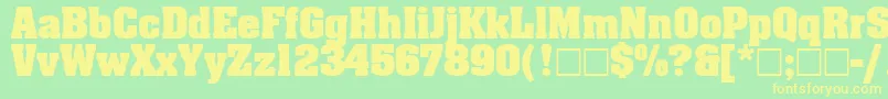 Agaaler Font – Yellow Fonts on Green Background