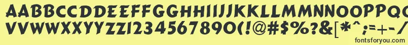 GizmoSsi Font – Black Fonts on Yellow Background