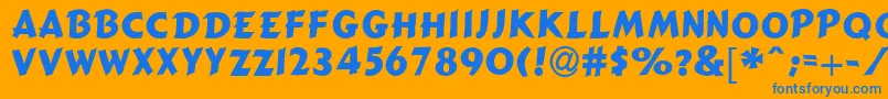 GizmoSsi Font – Blue Fonts on Orange Background