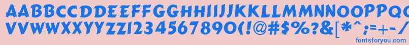 GizmoSsi Font – Blue Fonts on Pink Background