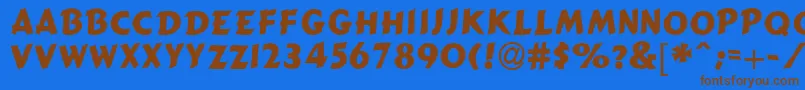 GizmoSsi Font – Brown Fonts on Blue Background