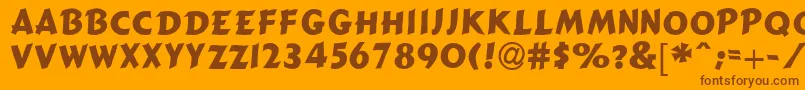 GizmoSsi Font – Brown Fonts on Orange Background