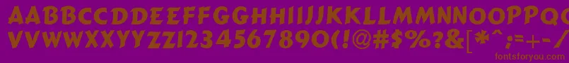 GizmoSsi Font – Brown Fonts on Purple Background