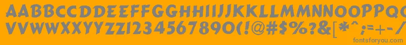 GizmoSsi Font – Gray Fonts on Orange Background