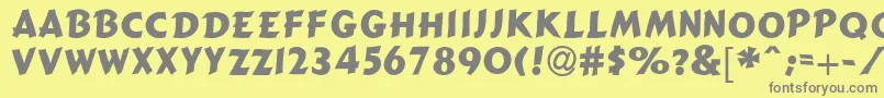 GizmoSsi Font – Gray Fonts on Yellow Background