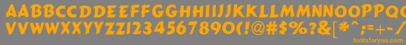 GizmoSsi Font – Orange Fonts on Gray Background