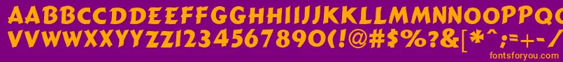 GizmoSsi Font – Orange Fonts on Purple Background