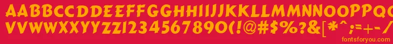 GizmoSsi Font – Orange Fonts on Red Background