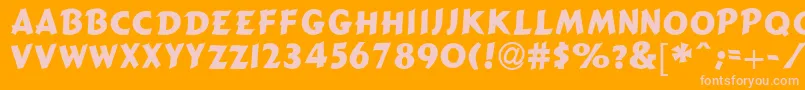 GizmoSsi Font – Pink Fonts on Orange Background