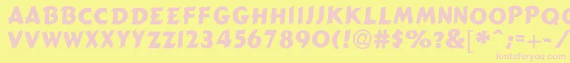 GizmoSsi Font – Pink Fonts on Yellow Background