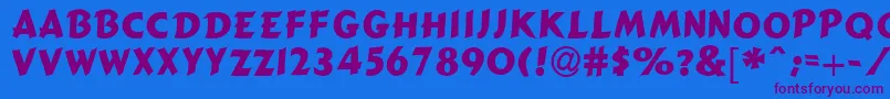 GizmoSsi Font – Purple Fonts on Blue Background