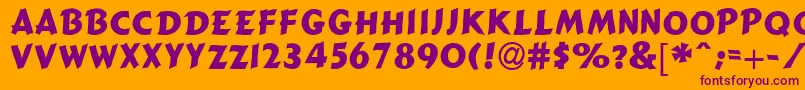 GizmoSsi Font – Purple Fonts on Orange Background