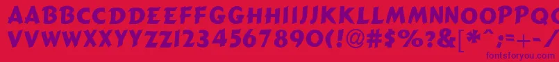 GizmoSsi Font – Purple Fonts on Red Background