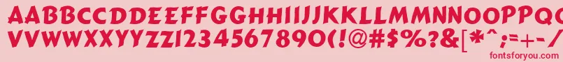 GizmoSsi Font – Red Fonts on Pink Background