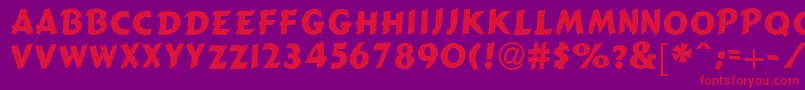 GizmoSsi Font – Red Fonts on Purple Background