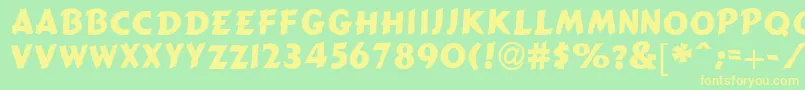 GizmoSsi Font – Yellow Fonts on Green Background