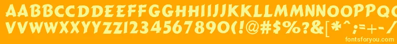 GizmoSsi Font – Yellow Fonts on Orange Background