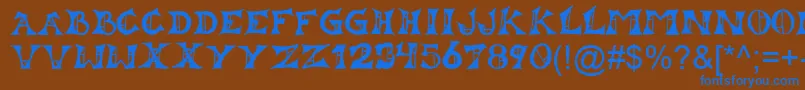 Подробнее о шрифте Lestat Шрифт Lestat – синие шрифты на коричневом фоне