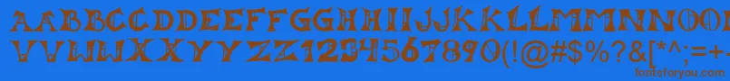 Подробнее о шрифте Lestat Шрифт Lestat – коричневые шрифты на синем фоне