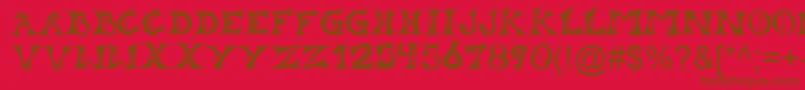 Police Lestat – polices brunes sur fond rouge