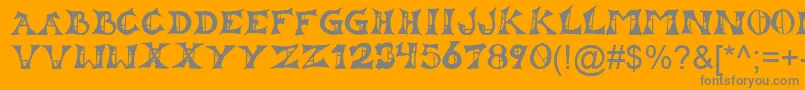 Lestat Font – Gray Fonts on Orange Background