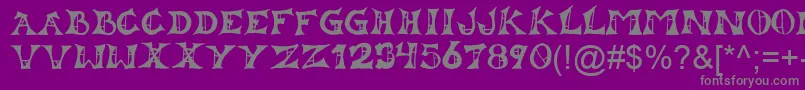 Czcionka Lestat – szare czcionki na fioletowym tle