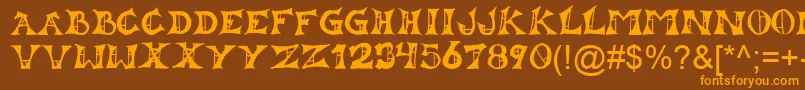 Lestat Font – Orange Fonts on Brown Background
