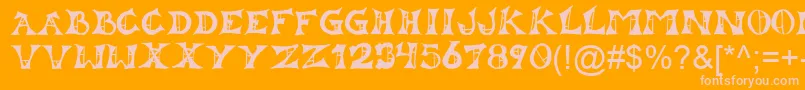 Lestat Font – Pink Fonts on Orange Background