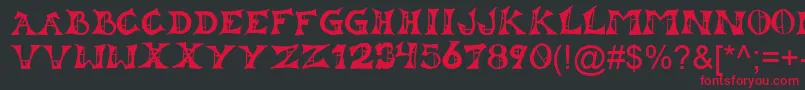 Lestat-Schriftart – Rote Schriften auf schwarzem Hintergrund