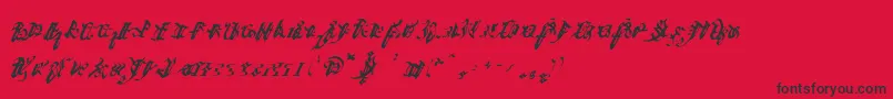 Ivaliciangothic Font – Black Fonts on Red Background