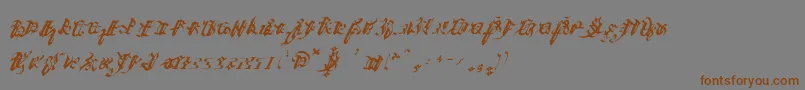 Шрифт Ivaliciangothic – коричневые шрифты на сером фоне