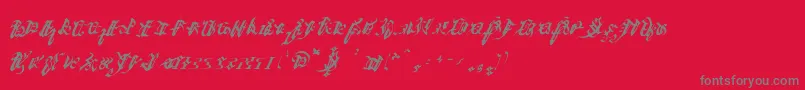 Ivaliciangothic Font – Gray Fonts on Red Background