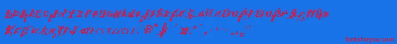 En savoir plus sur la police Ivaliciangothic Police Ivaliciangothic – polices rouges sur fond bleu