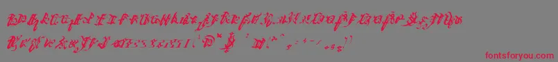 En savoir plus sur la police Ivaliciangothic Police Ivaliciangothic – polices rouges sur fond gris
