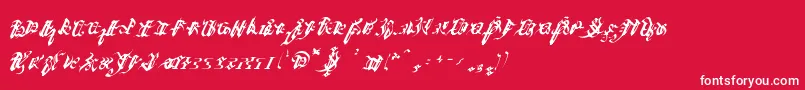 Ivaliciangothic Font – White Fonts on Red Background