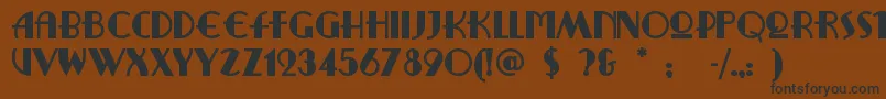 Ritzyrem Font – Black Fonts on Brown Background