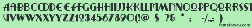 Ritzyrem Font – Black Fonts on Green Background