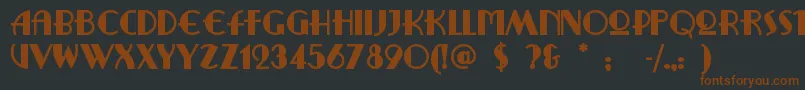 Ritzyrem Font – Brown Fonts on Black Background